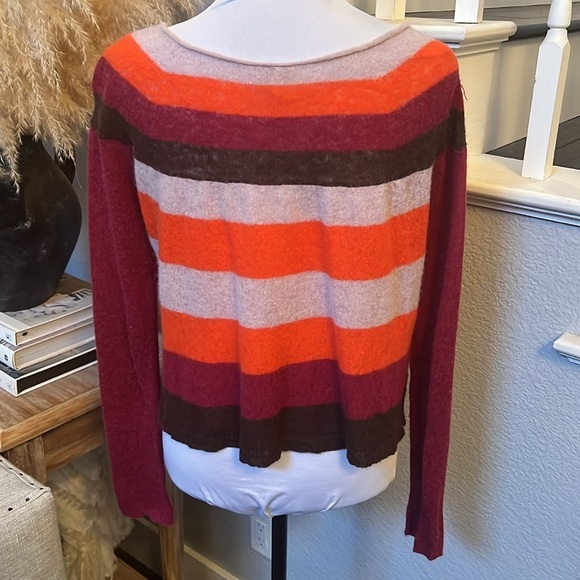 Free People Merino Wool striped lightweight sweater Size Small - Picture 4 of 6